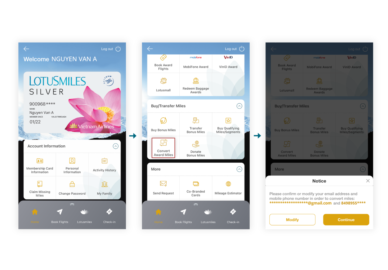 Login to the member account on the website.