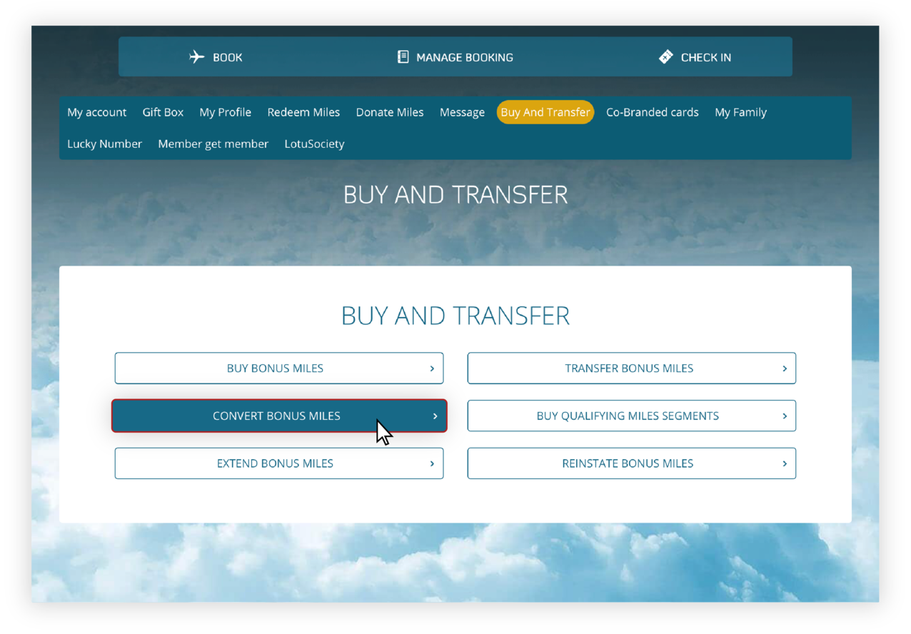 Login to the member account on the website.