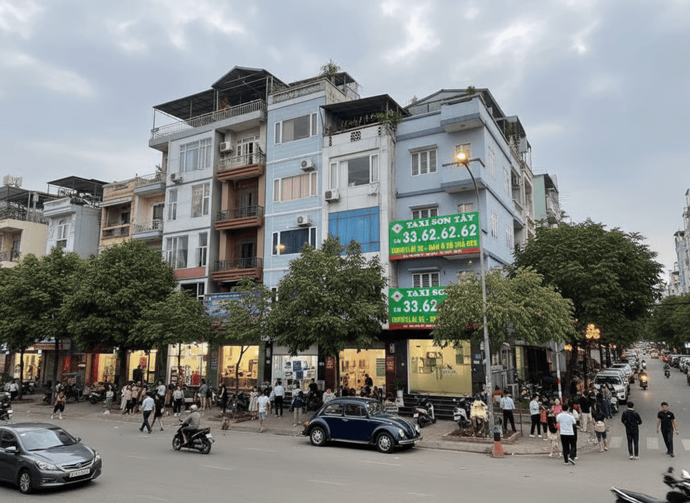 A private car or taxi is the most convenient transportation to Duong Lam Ancient Village