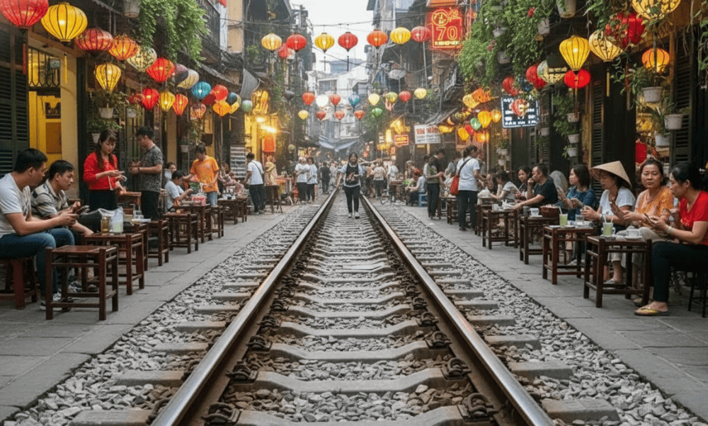 Walk along Train Street to experience the vibrant life of the area