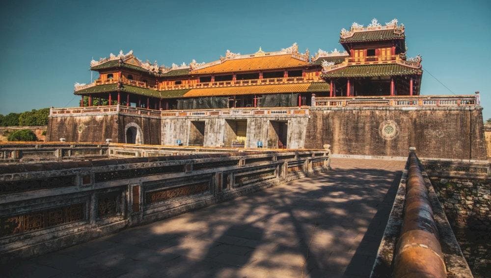 The gate opens the path to the residence of the Nguyen Dynasty kings