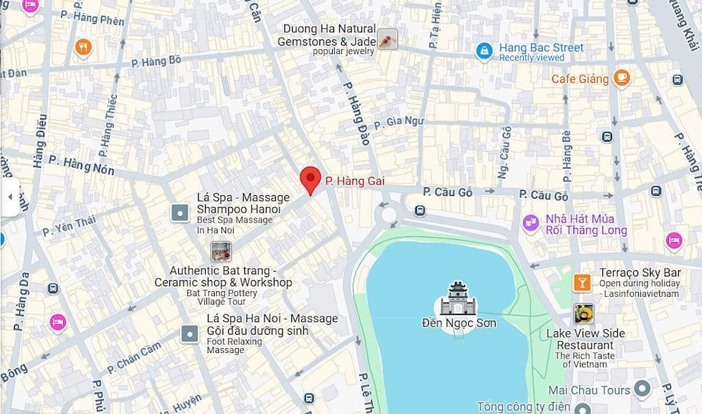 Map of Hang Gai Street