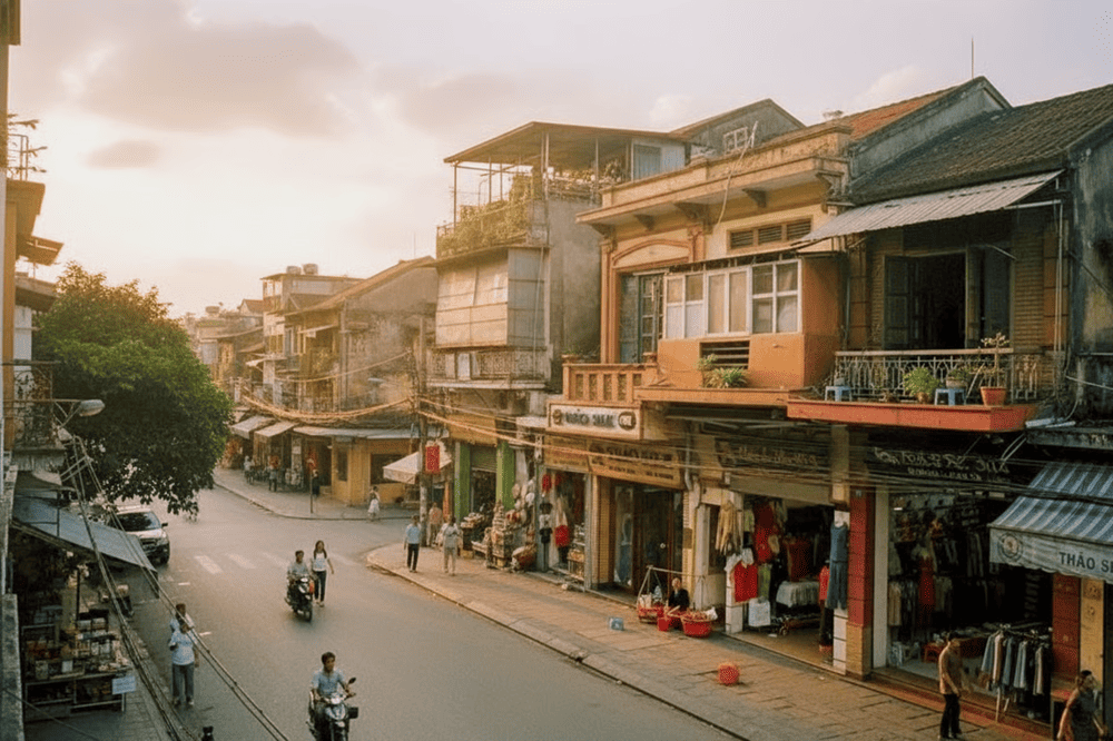 Hang Gai Street is about 270 meters long and is renowned for high-quality silk
