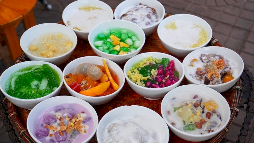 Che Yen의 베트남 디저트는 색채도 맛도 다채롭고 매력적입니다.