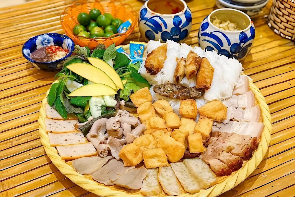 Bun dau mam tom is deeply rooted in the food culture of Hanoi, where it’s typically served as a casual, street food dish