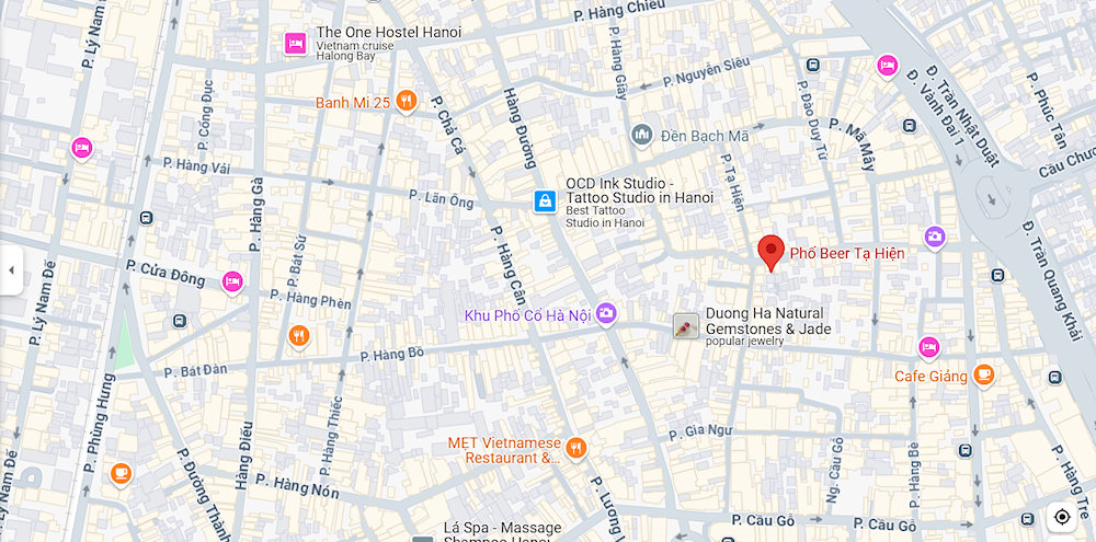 Map of Ta Hien Street