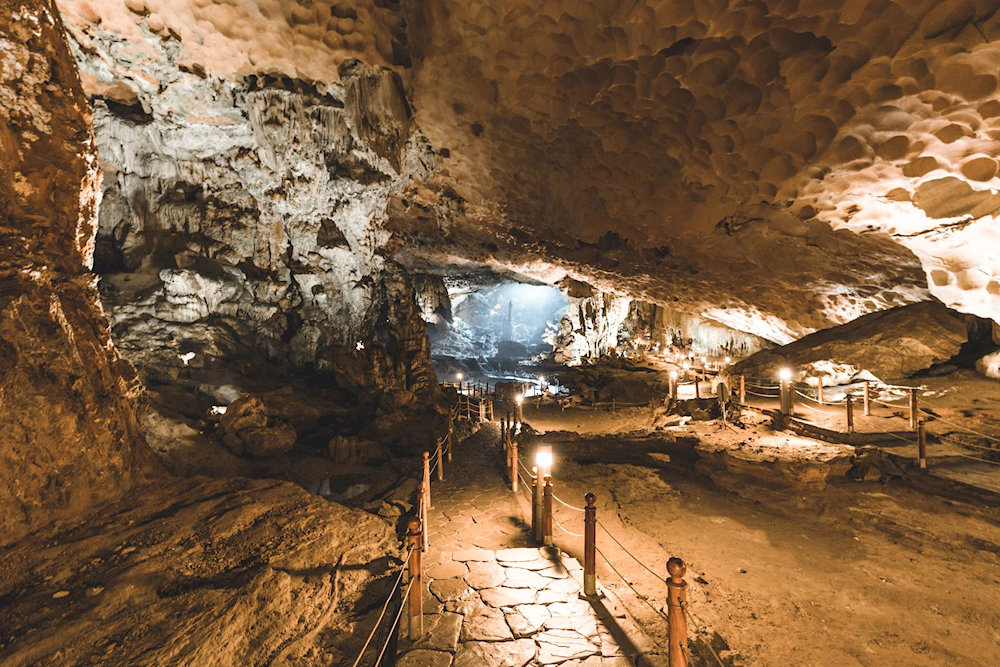The pathways inside the cave are designed to be easy to walk on, with ample lighting throughout 
