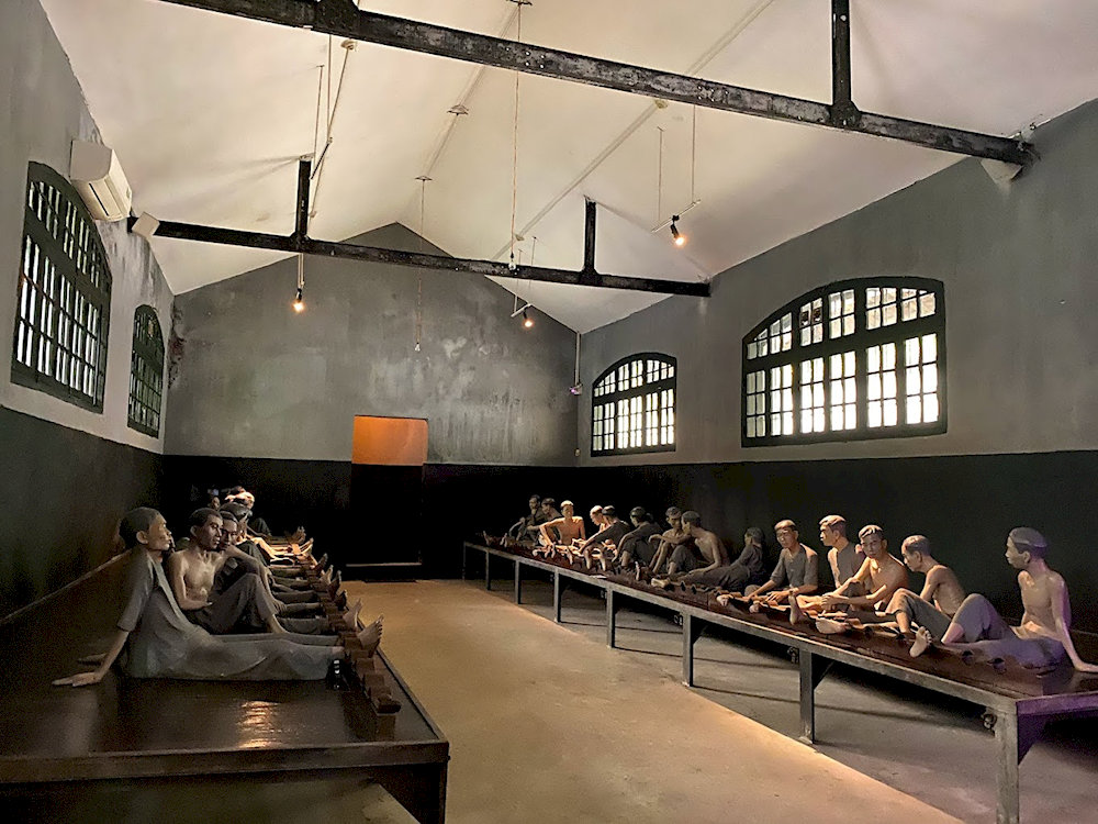 Inside the Hoa Lo Prison detention area