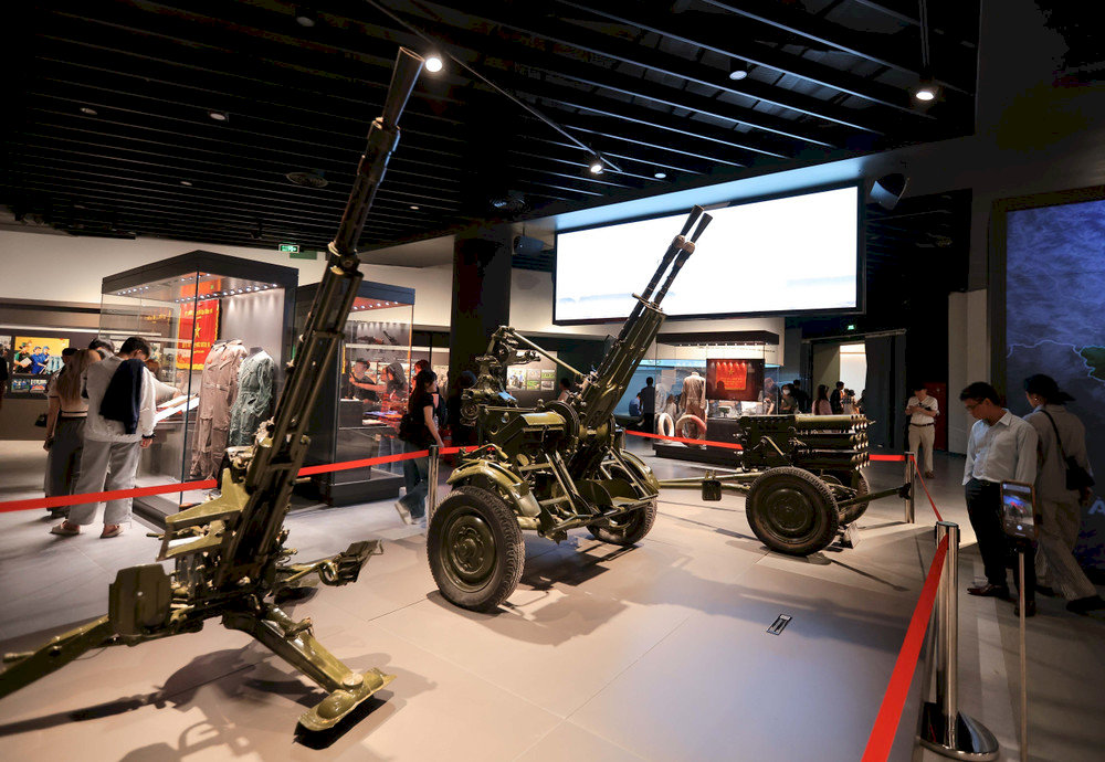 The Vietnam Military History Museum displays combat aircraft from the war years in Vietnam