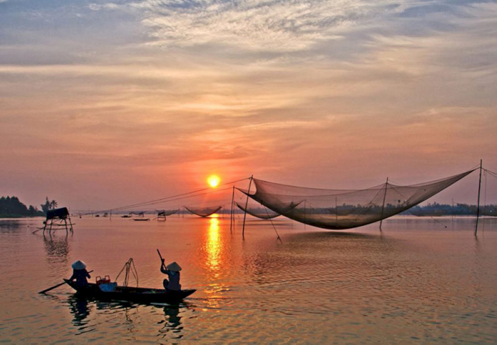 Breathtaking sunrise scene at An Bang Beach