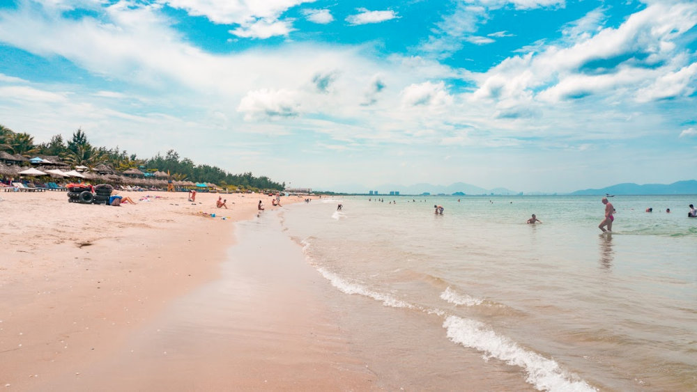 The clear, calm water makes it ideal for swimming