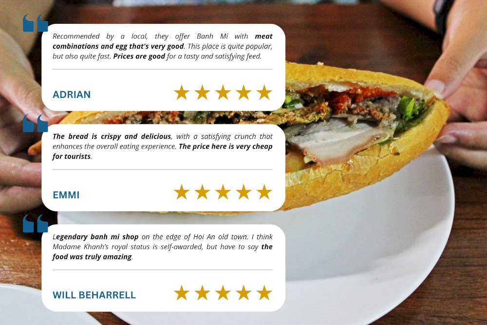 Relishing one of the best banh mi Hoi An choices