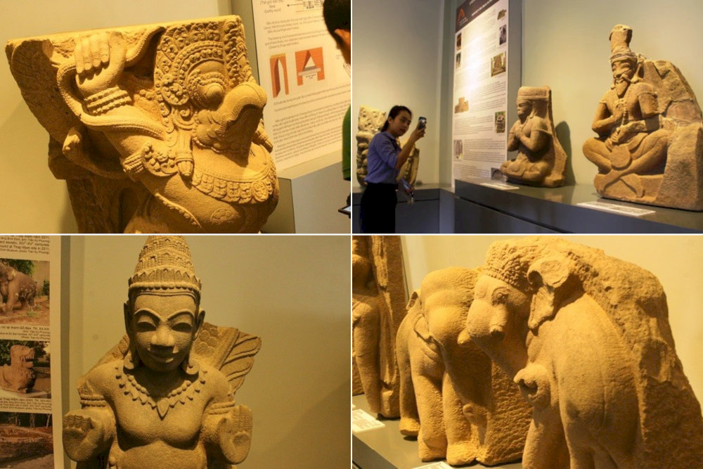 Four out of 86 artifacts from the Champa sculpture collection are currently preserved at the Hue Museum of Royal Antiquities 
