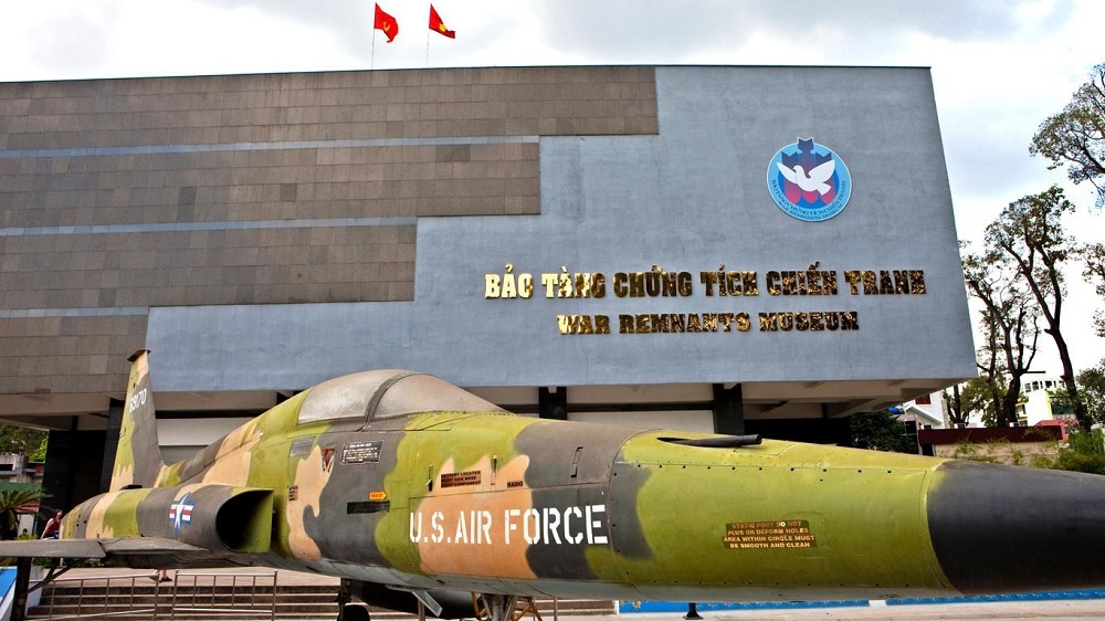 outside Vietnam War Museum Ho Chi Minh 